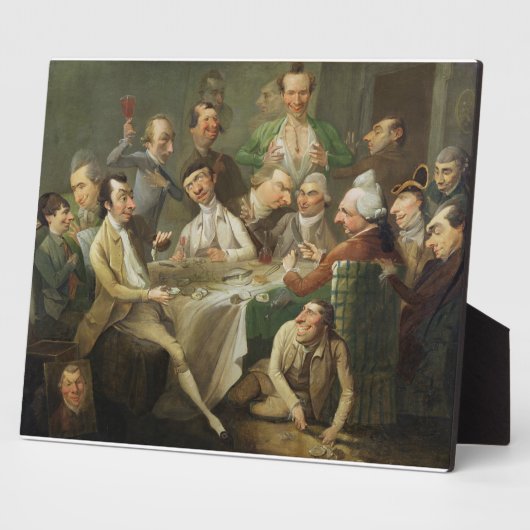 A Caricature Group、c.1776(キャンバス上の油) フォトプラーク (側面)