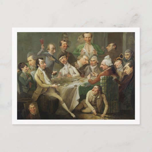 A Caricature Group、c.1776(キャンバス上の油) ポストカード (正面)