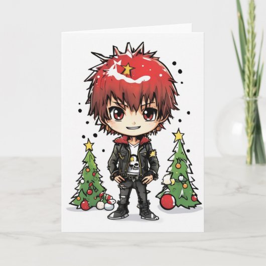 a cartoon christmas card カード (正面)