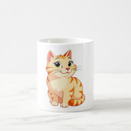 a cartoon orange tabby cat コーヒーマグカップ