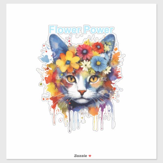 A Cat – フラワーパワー シール (シート)