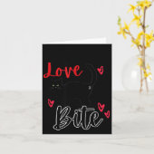 A Cat Bite Means Love, Kitty Valentines  カード (黄色い花)