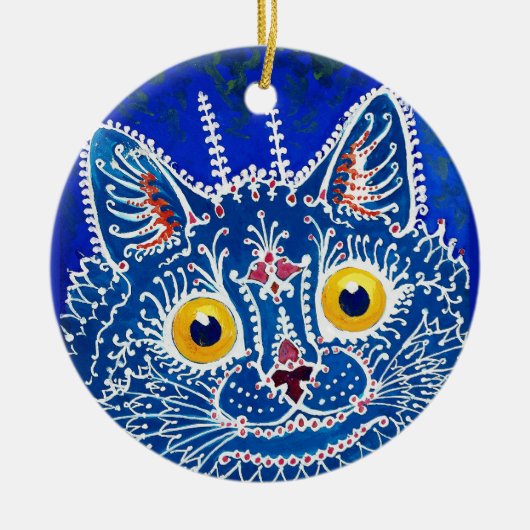 A cat in gothic style by Louis Wain セラミックオーナメント (正面)
