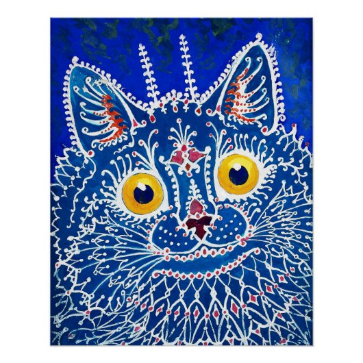 A cat in gothic style by Louis Wain ポスター (正面)