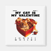 A Cat In The Box Therapy Happy Valentine Day Funny マグネット (正面)