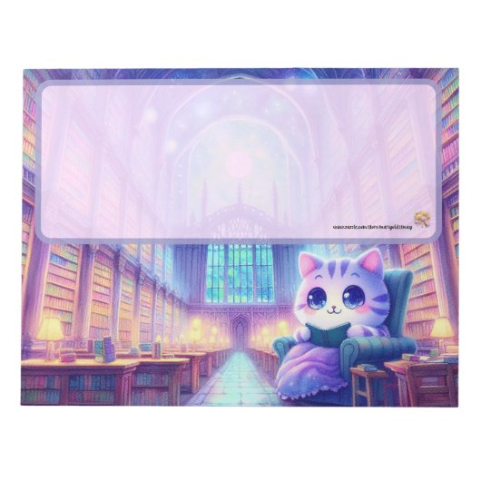 A Cat in the Library ノートパッド (正面)