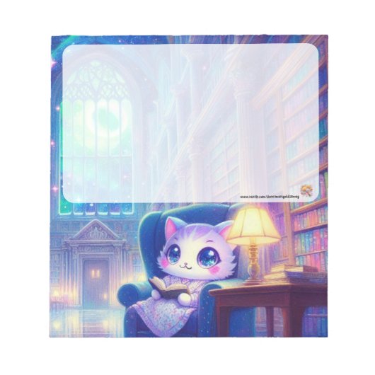 A Cat in the Library Notepad ノートパッド (正面)