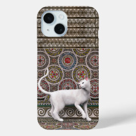 A cat on the mosaic iPhone 15ケース