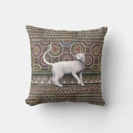 A cat on the mosaic throw pillow クッション
