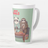 A Cat, Sloth, and Panda's Ultimate Netflix Night カフェラテマグ (右アングル)