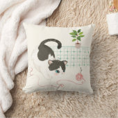 A Cat's Day - Red Yarn クッション (ブランケット)