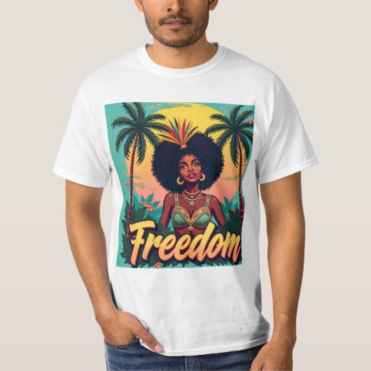 A celebration of tropical beauty and radiant energ tシャツ (正面)