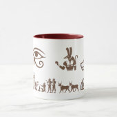A ceramic mug with an ancient Egyptian design  マグカップ (中央)