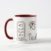 A ceramic mug with an ancient Egyptian design  マグカップ (左)