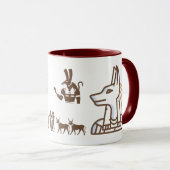 A ceramic mug with an ancient Egyptian design  マグカップ (正面右)