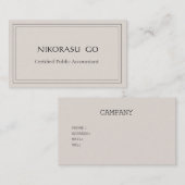 a certified public accountant　BUSINESSCARD 名刺 (正面/裏面)