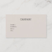 a certified public accountant　BUSINESSCARD 名刺 (裏面)