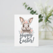 A charming painted Eastera cute bunny シーズンポストカード (スタンド正面)