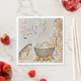A charming Scandinavian winter scene Tack Kort スタンダードランチョンナプキン