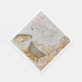 A charming Scandinavian winter scene  Tack Kort スタンダードランチョンナプキン (角)