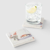 A charming Scandinavian winter scene Tack Kort ストーンコースター (横)