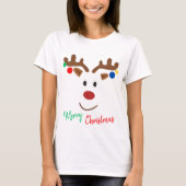 A cheerful Christmas reindeer Tシャツ (正面)