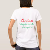 A cheerful Christmas reindeer Tシャツ (裏面)