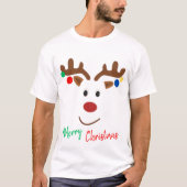 A cheerful Christmas reindeer Tシャツ (正面)