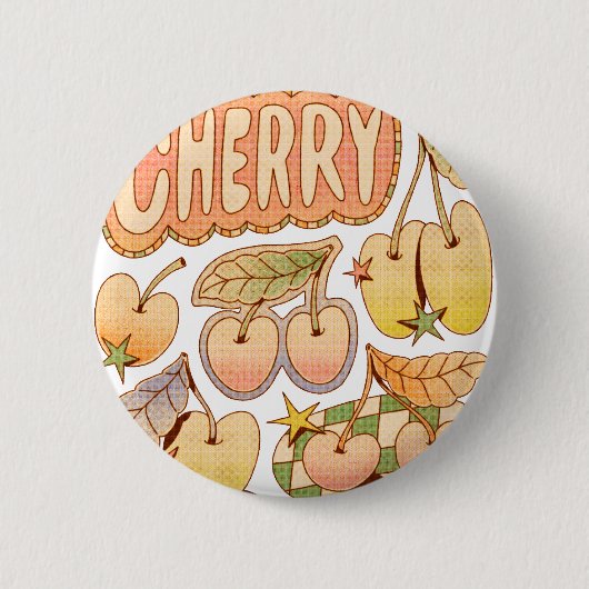 A Cherry / Cherry Illustrations 缶バッジ (正面)