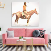 A Cheyenne Brave, 1901 （カラーリソ） キャンバスプリント (インサイチュ (リビング))