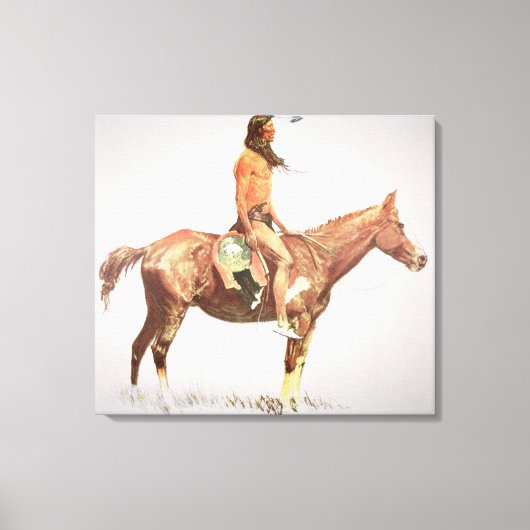 A Cheyenne Brave, 1901 （カラーリソ） キャンバスプリント (正面)