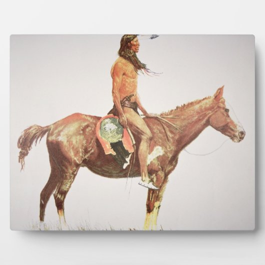A Cheyenne Brave, 1901 (カラーリソ) フォトプラーク (正面)