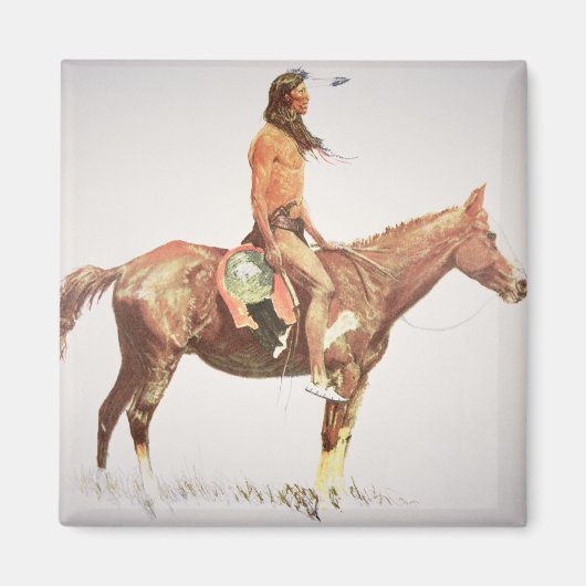 A Cheyenne Brave, 1901 （カラーリソ） マグネット (正面)