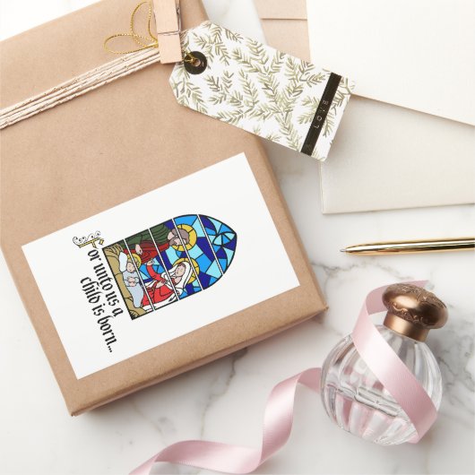 A Child is born 長方形シール (ギフト)