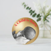 A Child Is Born Gold Holiday Card シーズンカード (スタンド正面)