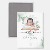 A Child Of God Has Arrived Birth Announcement Card マグネット (正面/裏面)