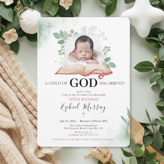 A Child Of God Sip And See Invitation 招待状