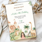 A children's party invitation with a princess 招待状