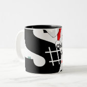 A Chill&Cozy Santa on aビーチ&ゲームレター ツートーンマグカップ (正面左)