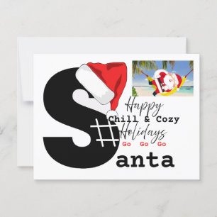 A Chill&Cozy Santa on aビーチ&ゲームレター ポストカード
