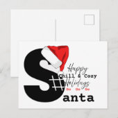 A Chill&Cozy Santa on aビーチ&ゲームレター ポストカード (正面/裏面)