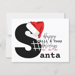 A Chill&Cozy Santa on aビーチ&ゲームレター ポストカード