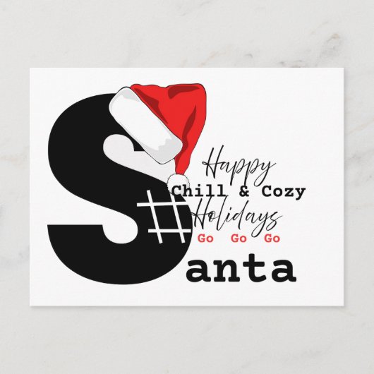 A Chill&Cozy Santa on aビーチ&ゲームレター ポストカード (正面)