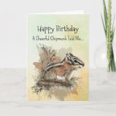 A Chipmunk Personality Birthday Fun Animal カード (正面)