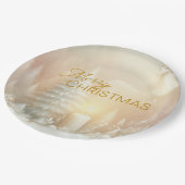 A Christmas Angel Fantasy Snowy Landscape ペーパープレート (アングル)