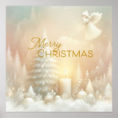 A Christmas Angel Fantasy Snowy Landscape ポスター (正面)