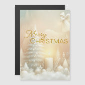 A Christmas Angel Fantasy Snowy Landscape マグネット招待状 (正面/裏面)