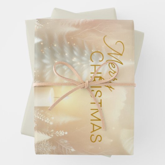 A Christmas Angel Fantasy Snowy Landscape ラッピングペーパーシート (インサイチュ)