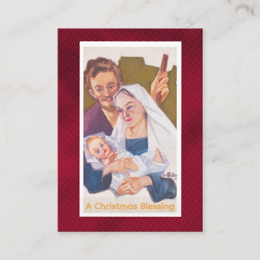 A Christmas Blessing Prayer Card プレイスカード (正面)