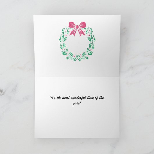 A Christmas Candle Setting. Christmas Card カード (内部)